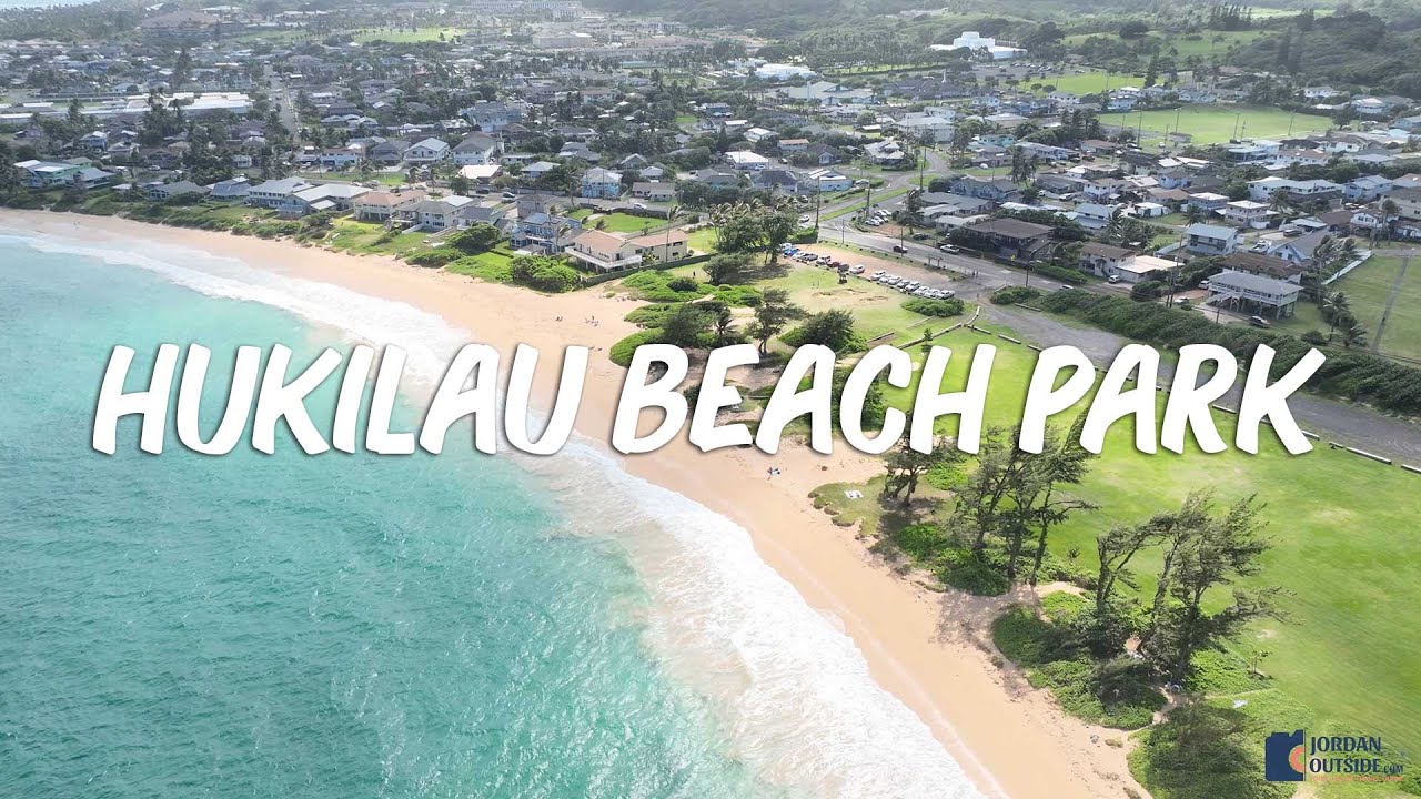 Hukilau Beach Park on the North Shore of Oahu, Hawaii (Great Beach for Kite Surfing)