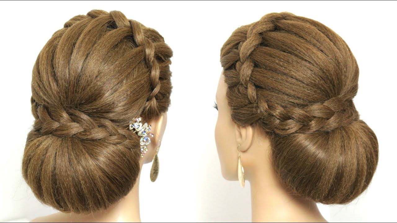 Beautiful Wedding Bun Hairstyle For Long Hair