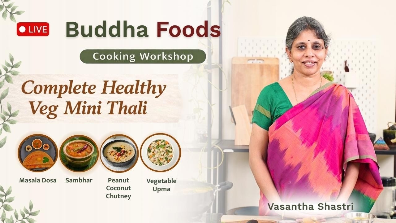 🔴 LIVE Buddha Foods 2hours Cooking Workshop - 22 Feb