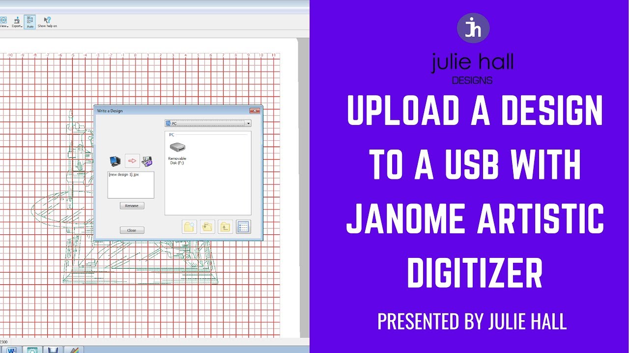 Janome Artistic Digitizer - Loading a Design onto a USB