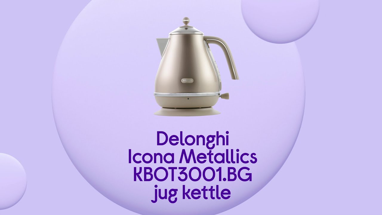 Delonghi Icona Metallics KBOT3001.BG Jug Kettle - Gold | Product Overview | Currys PC World