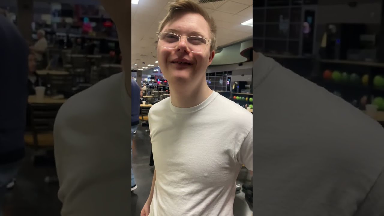 My friend Cole make a video recording for me and Cole and tim playing bowling 