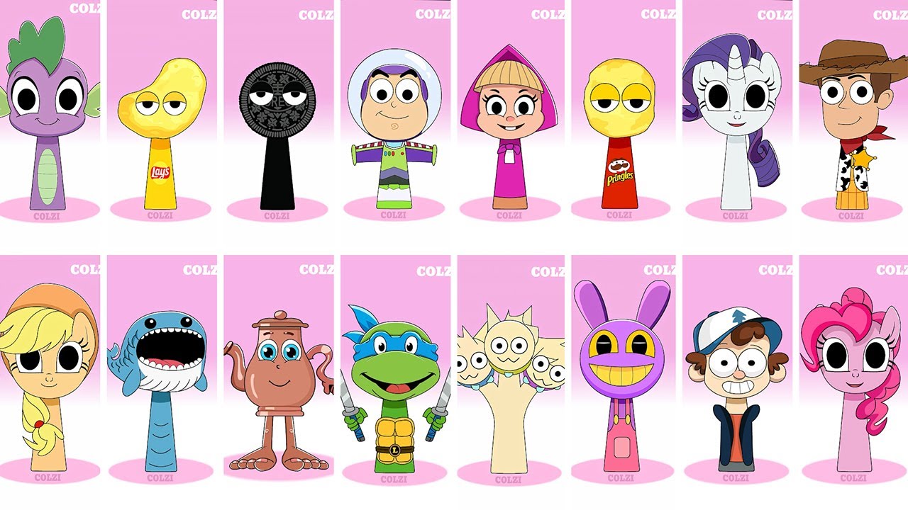 Incredibox Sprunki OC Phase 1 to Phase 3 Spike, Lay's, Oreo, Buzz Lightyear, Masha and the Bear