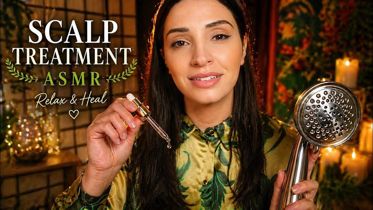ASMR Scalp Examination, Hair Washing, Head Massage for Sleep