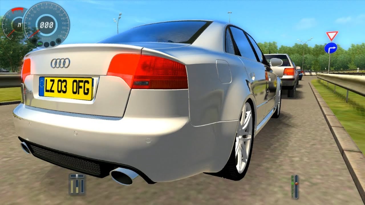 City Car Driving Audi RS4 50% Traffic HD