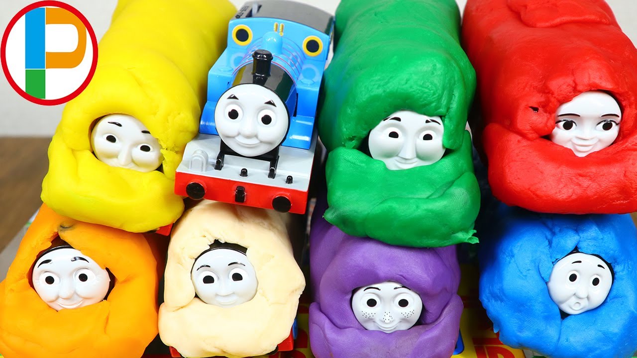 プラレール きかんしゃトーマス このきかんしゃはだれ？の仲間のニアやゴードン達が粘土に包まれてる！OmotyanoPrussian