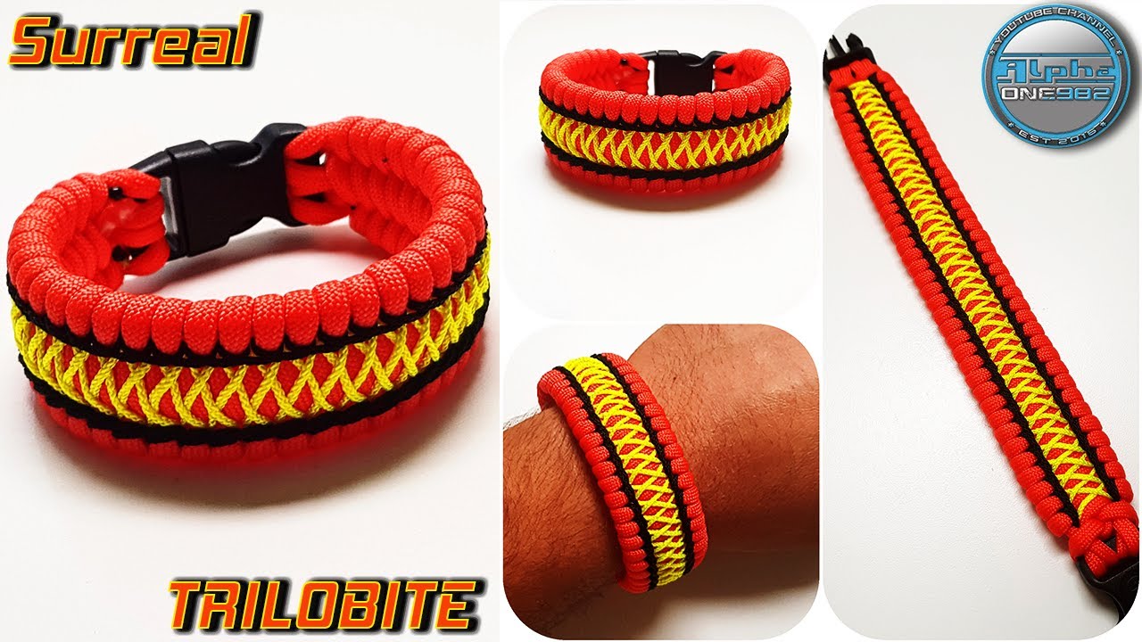 Surreal Paracord Bracelet Stitched Trilobite DIY World of Paracord