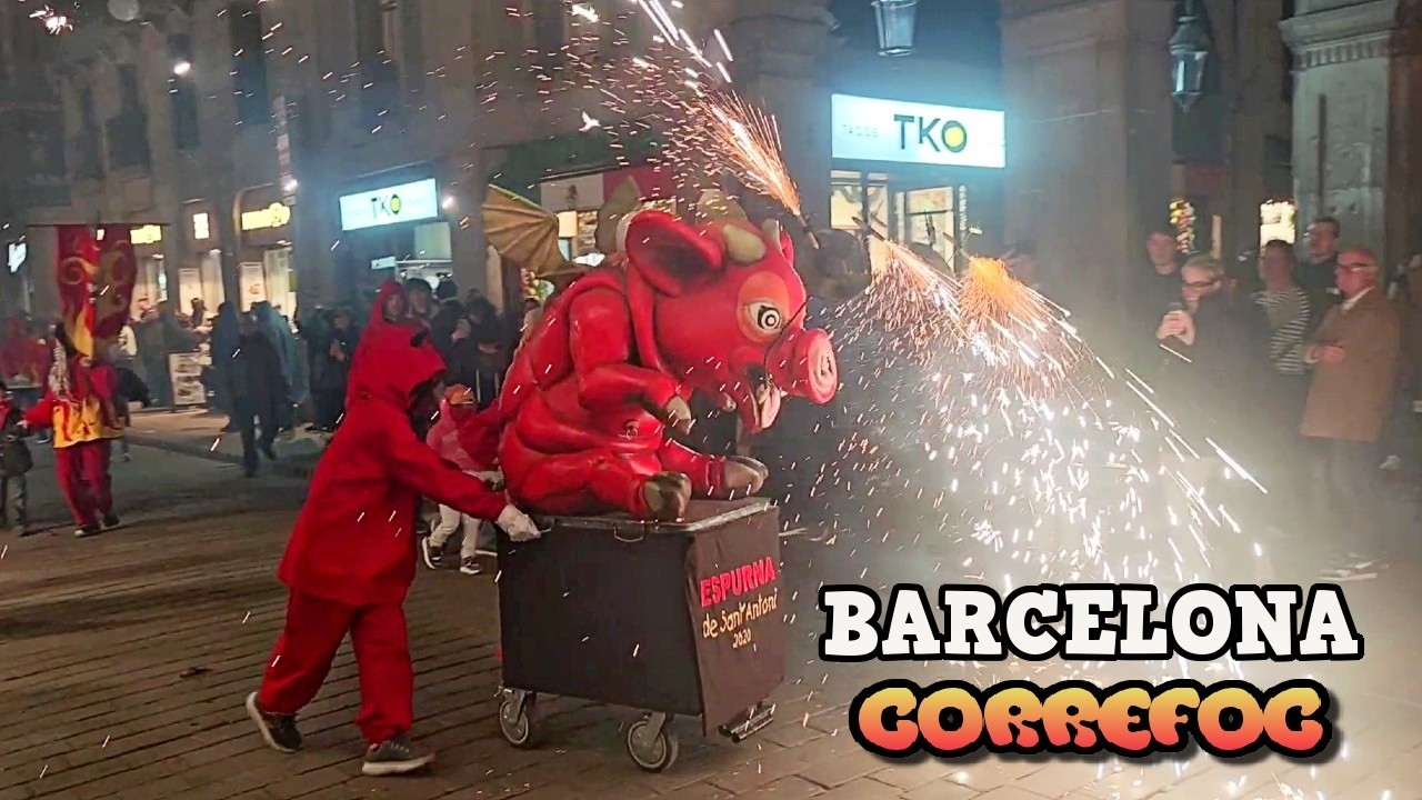 CORREFOC de los Pequeños Diablos de SANTA EULALIA 2026 Barcelona, España
