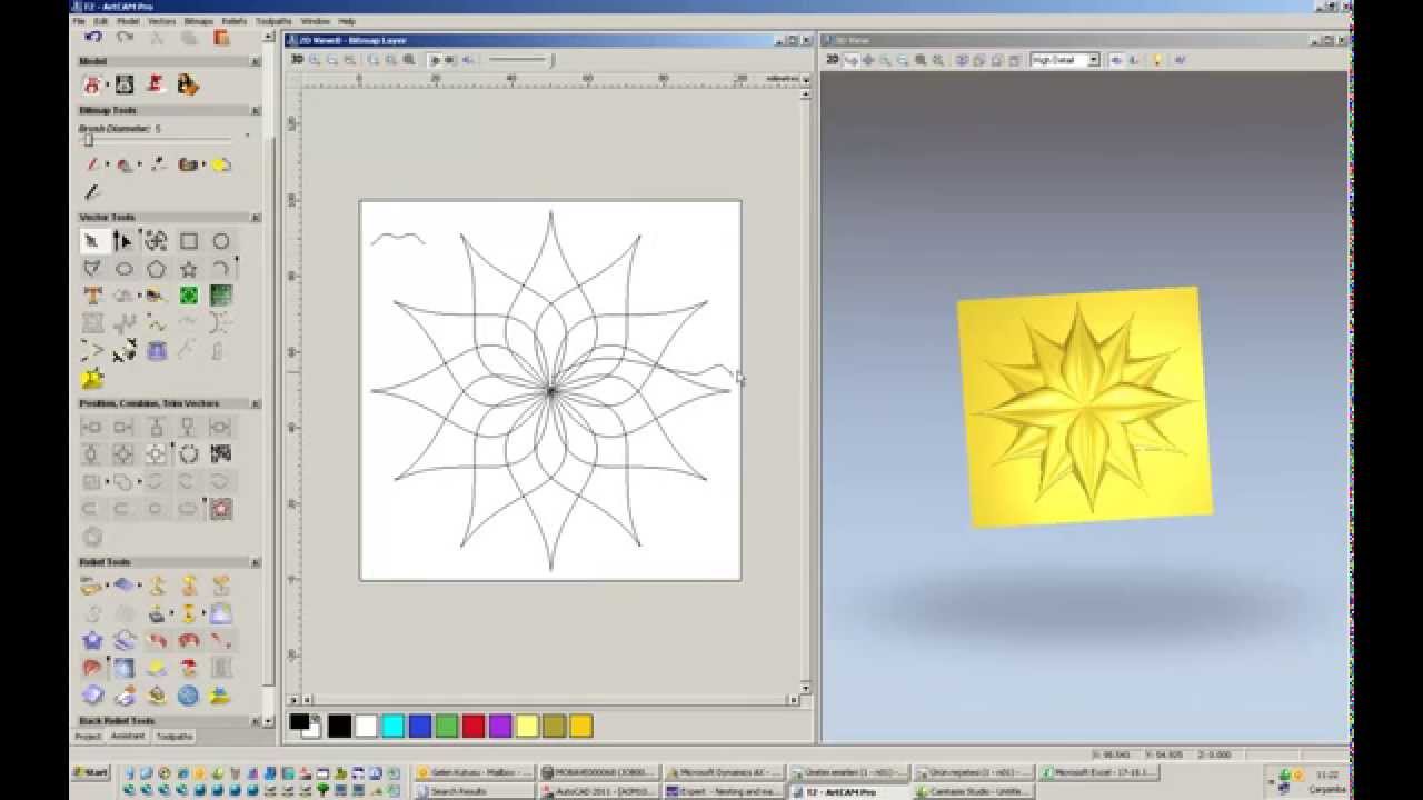 Artcam İle Dekoratif Desen Çalışması-2