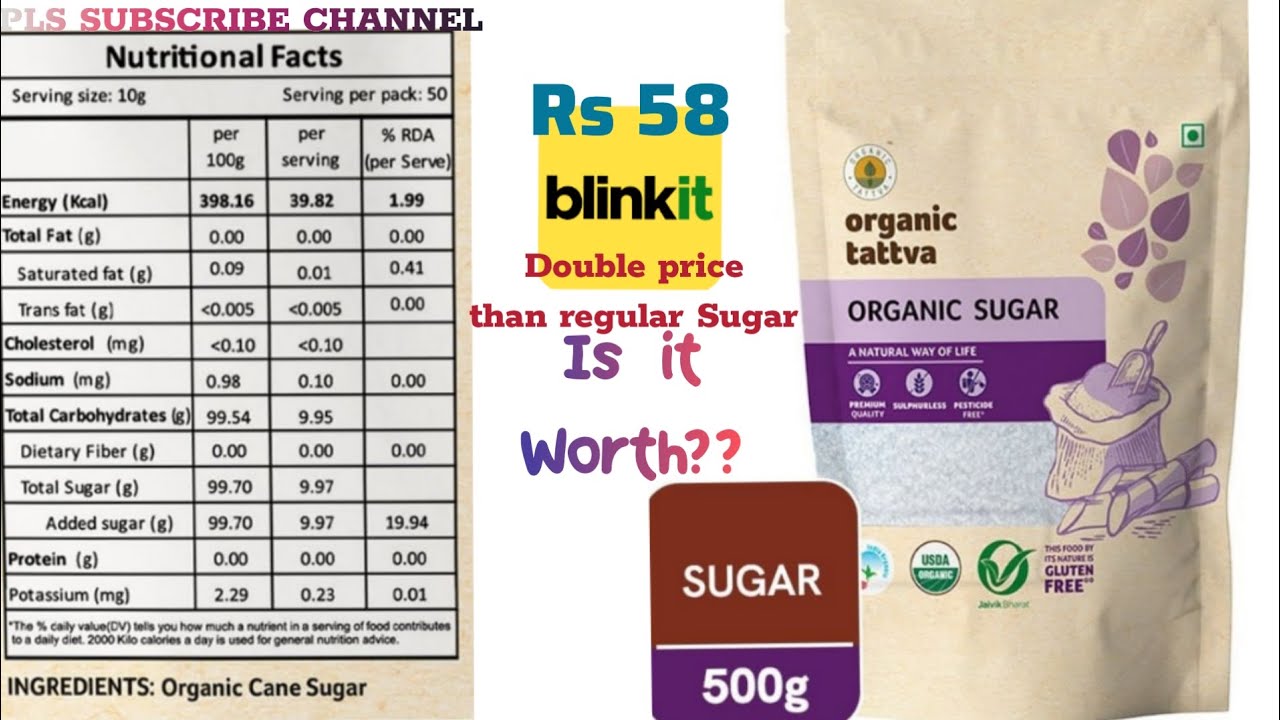 #unboxing Organic Sugar by Organic Tattva | Rs 58 for 500 gms on Blinkit | is it healthier ? #viral