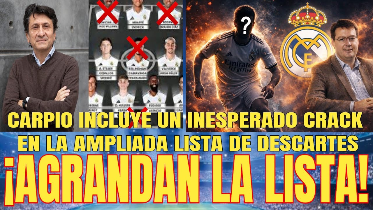 🚨BOMBAZO CARPIO | INCLUYE a un titularísimo en la lista de salidas del R.Madrid 