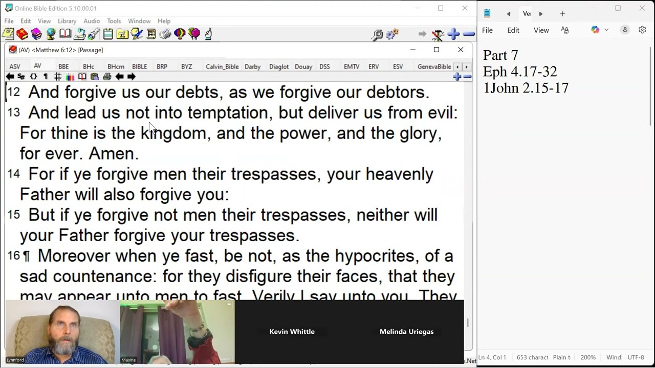 Bible Study on Ephesians Chapter 4 (Part 7) - Facilitator: Lynnford Beachy