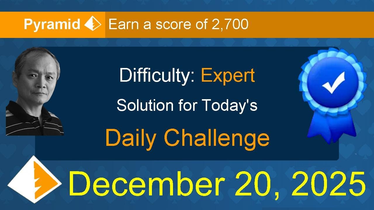 Microsoft Solitaire Collection: Pyramid - Expert - December 20, 2025