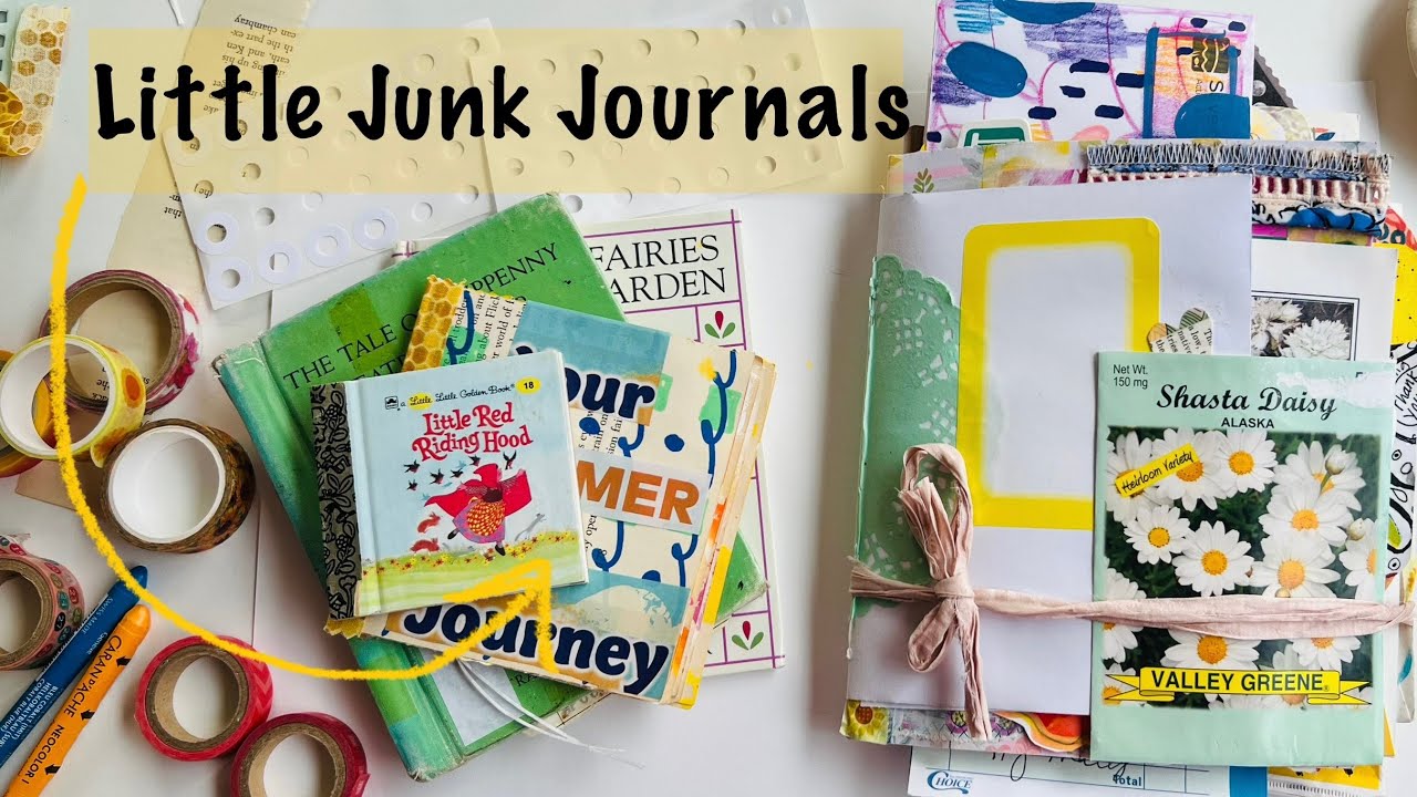Use Up Book Pages, Make a Collage Journal, Cute Little Junk Journals
