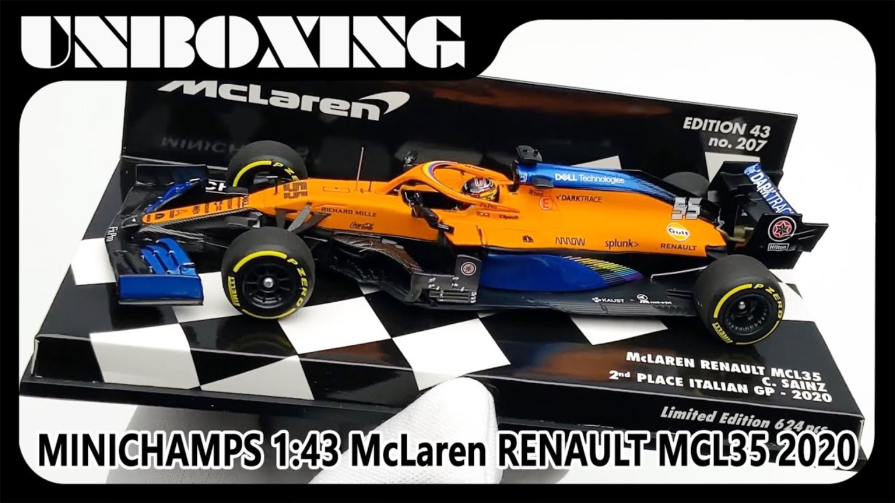 McLaren RENAULT MCL35 2020  F1/ 1:43 MINICHAMPS / UNBOXING
