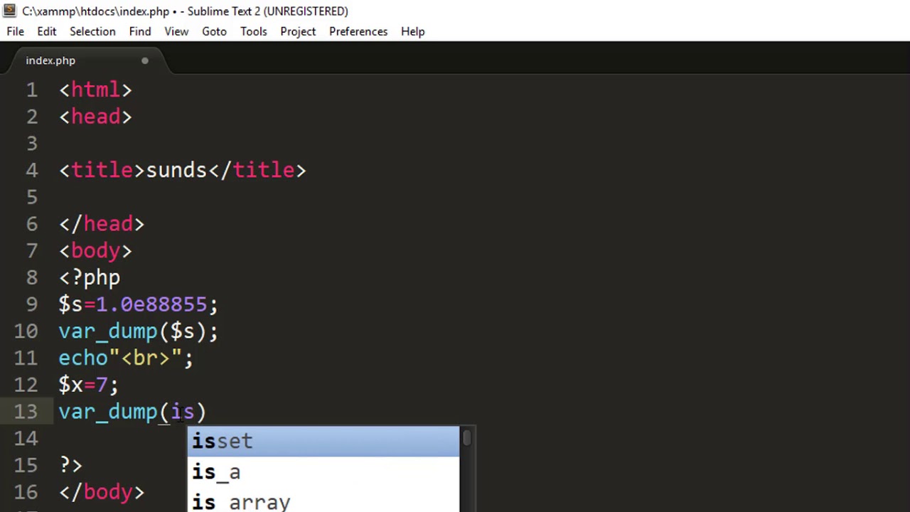 PHP Infinity,PHP Numerical Strings...