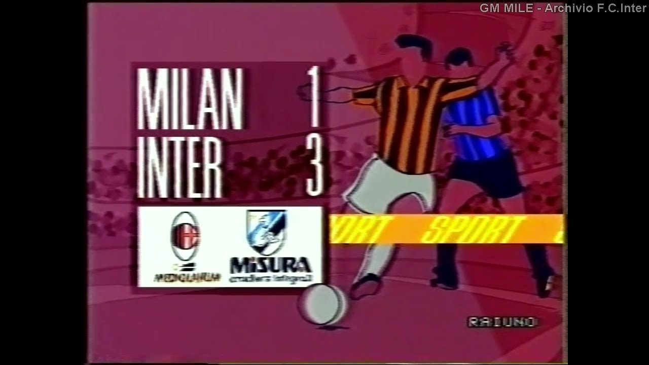1989-90 (29^ - 18-03-1990) Milan-INTER 1-3 [Serena,Matthaus(R),Costacurta,Serena] Servizio D.S.Rai1