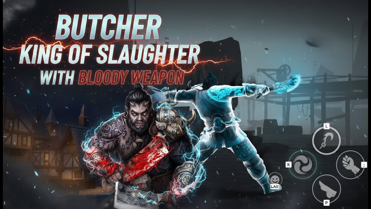 Shadow Fight Arena Butcher Bloody Weapon Gameplay