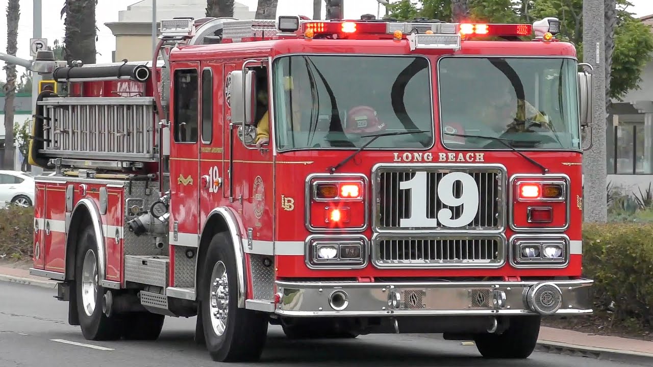 Long Beach Fire Dept. Engine 19 & Rescue 4