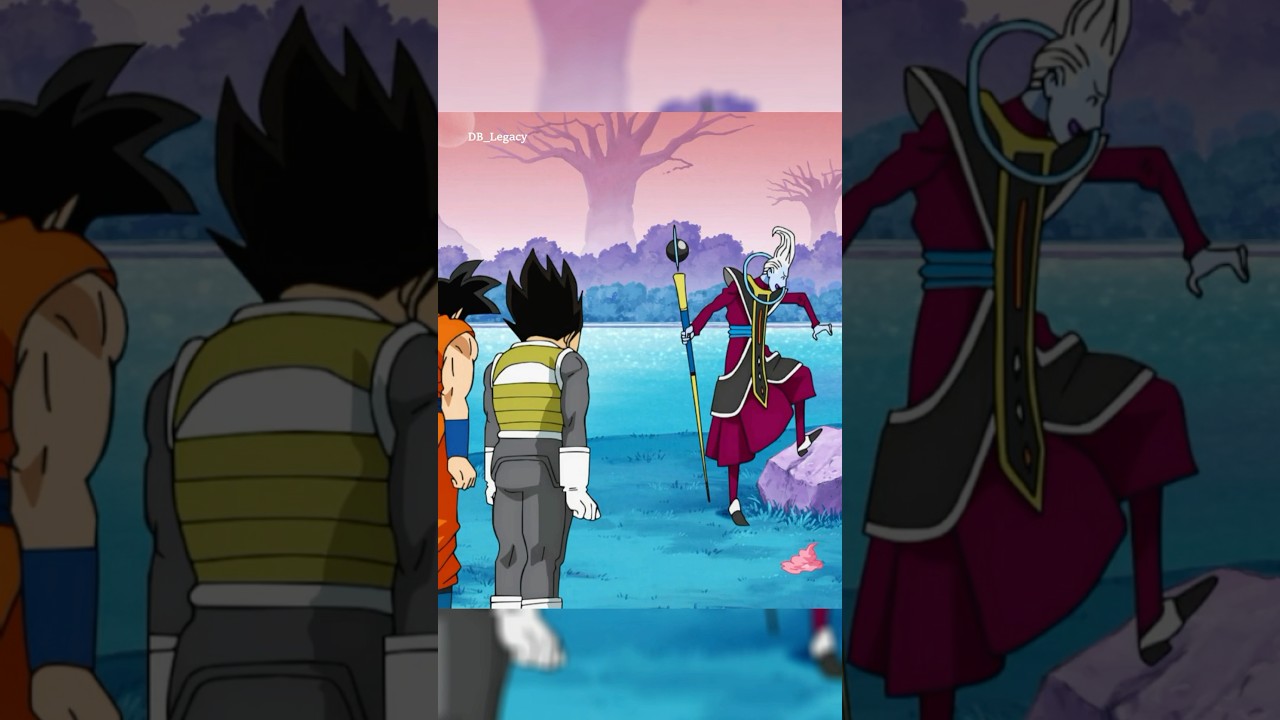 Whis steps in poop 😅 #youtubeshorts #dragonball #whis #goku #vegeta