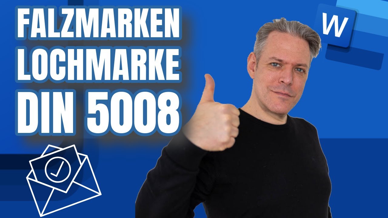 Falzmarken und Lockmarke f&uuml;r Briefpapier in Word erstellen (gem&auml;&szlig; Din 5008B) #lernsnacks