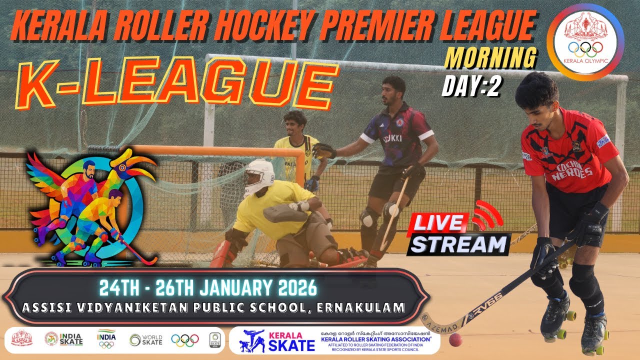 LIVE: K-LEAGUE 2026 | KERALA ROLLER HOCKEY PREMIER LEAGUE | DAY 2 | MORNING MATCHES | KERALA OLYMPIC
