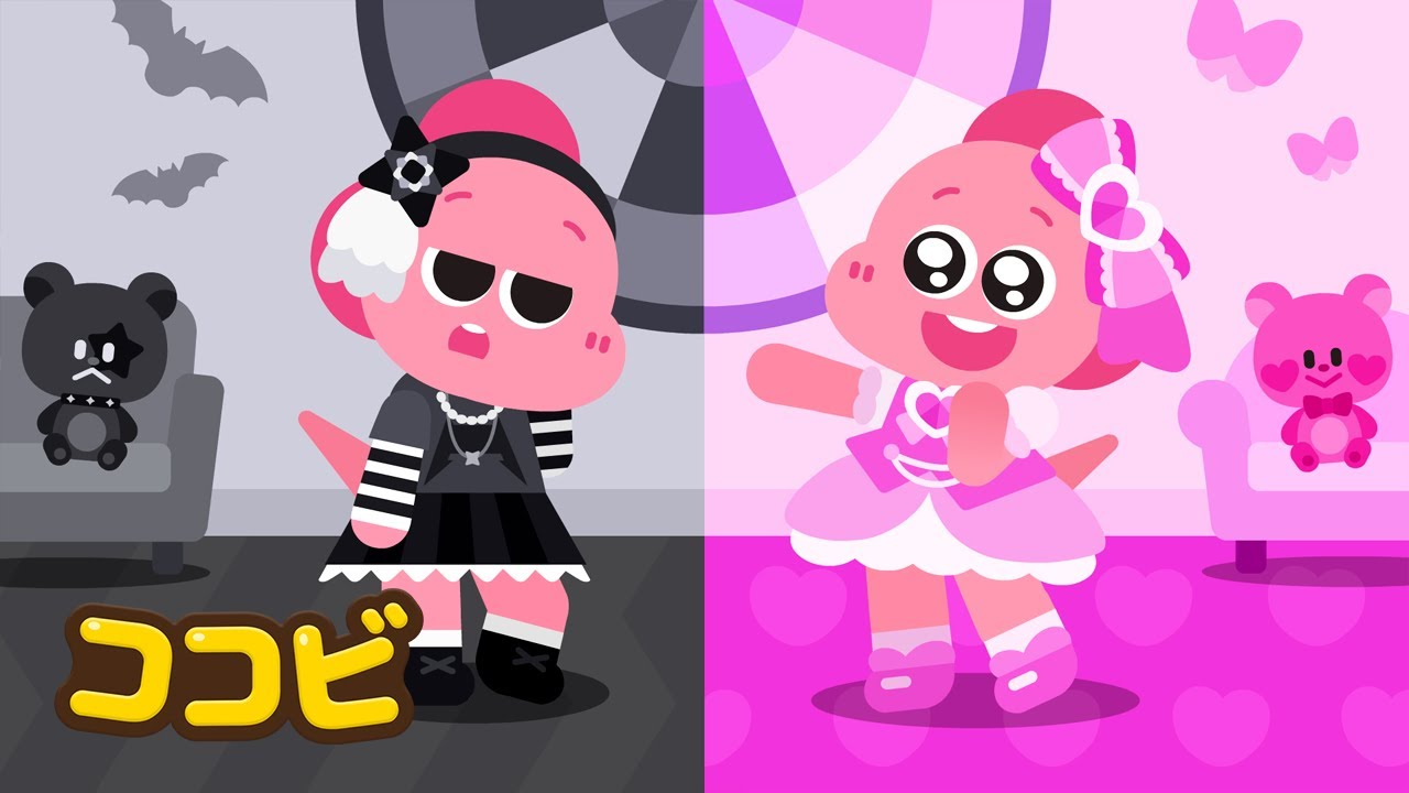 ピンク vs ブラックの歌💗🖤子供向けの歌｜ココビ