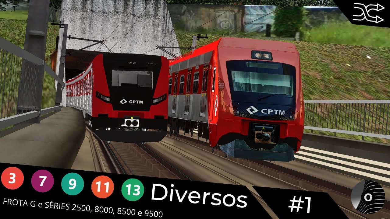 OpenBVE - TRENS DIVERSOS nas LINHAS 3, 7, 9, 11 e 13!