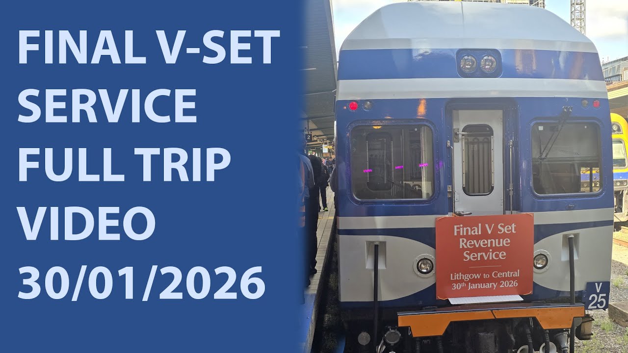 FULL TRIP VIDEO - Final V-set train regular service - Lithgow to Sydney Central - 30 January 2026