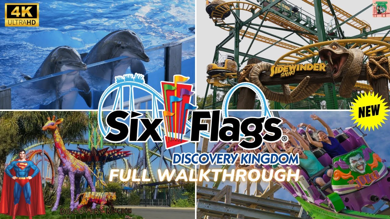 Six Flags Discovery Kingdom  (FULL WALKTHROUGH) (1 Day)