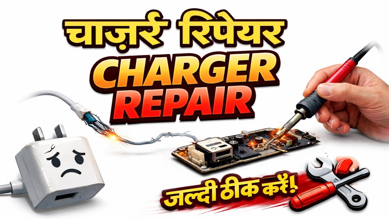CHARGER NAHI CHAL RAHA?YE TRICK ZARUR DEKHO ⚡चार्जर नहीं चल रहा?ये ट्रिक ज़रूर देखो ⚡