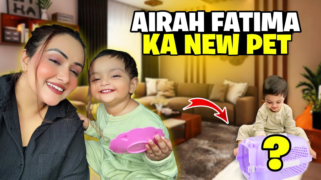 Airah Fatima Got Her First Pet 🐾❤️ | Cutest Reaction Ever || Airah Ne Pet Bhga dia 😭🤦🏻‍♀️