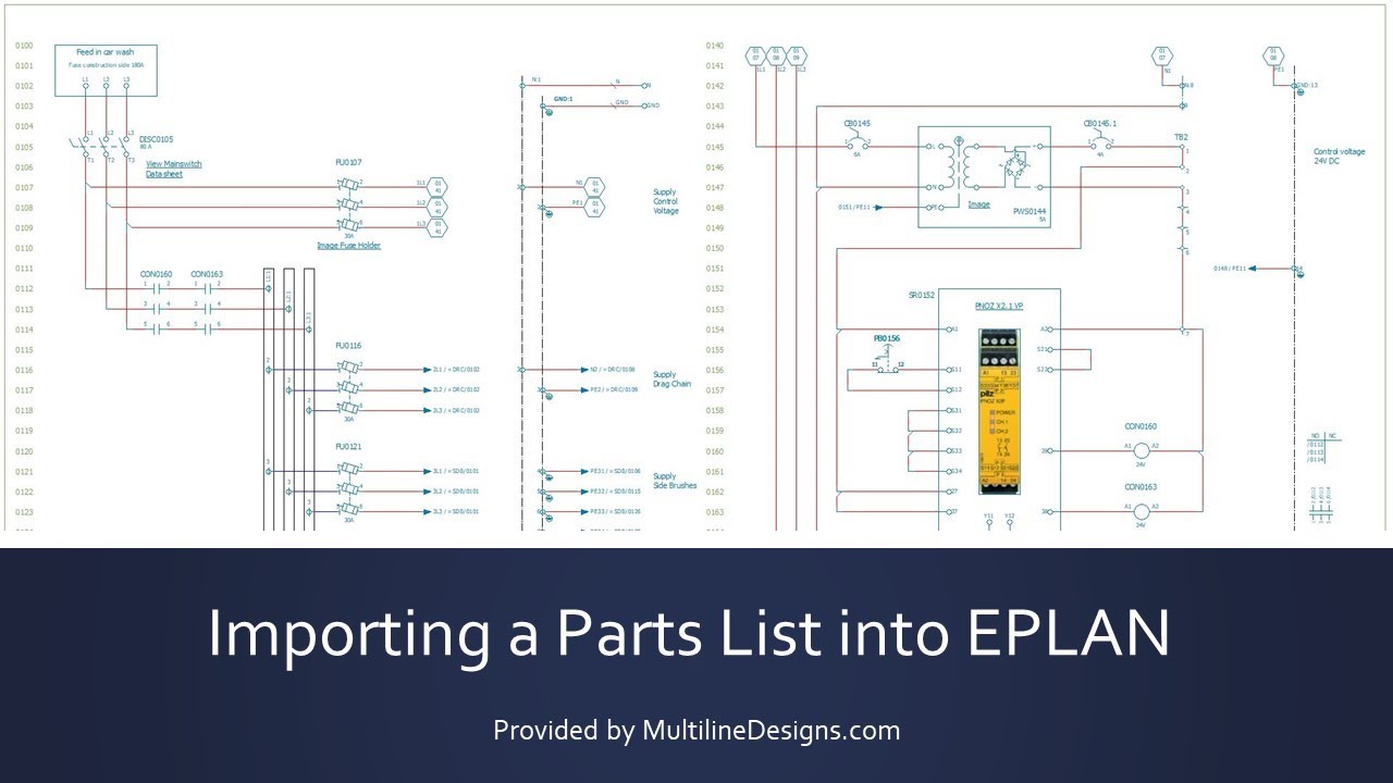 Importing a Parts List to EPLAN