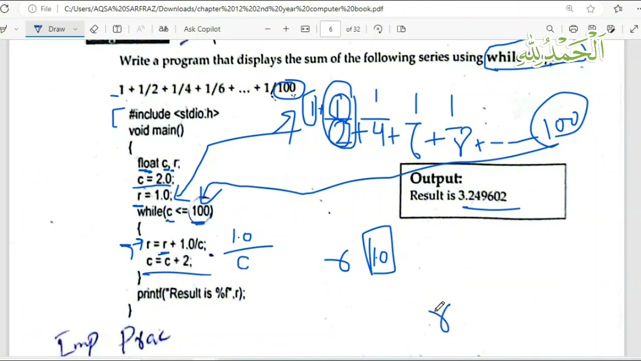 Program 12.8| programs on while loop in c | 2nd year computer chapter 12 | ICS Part 2