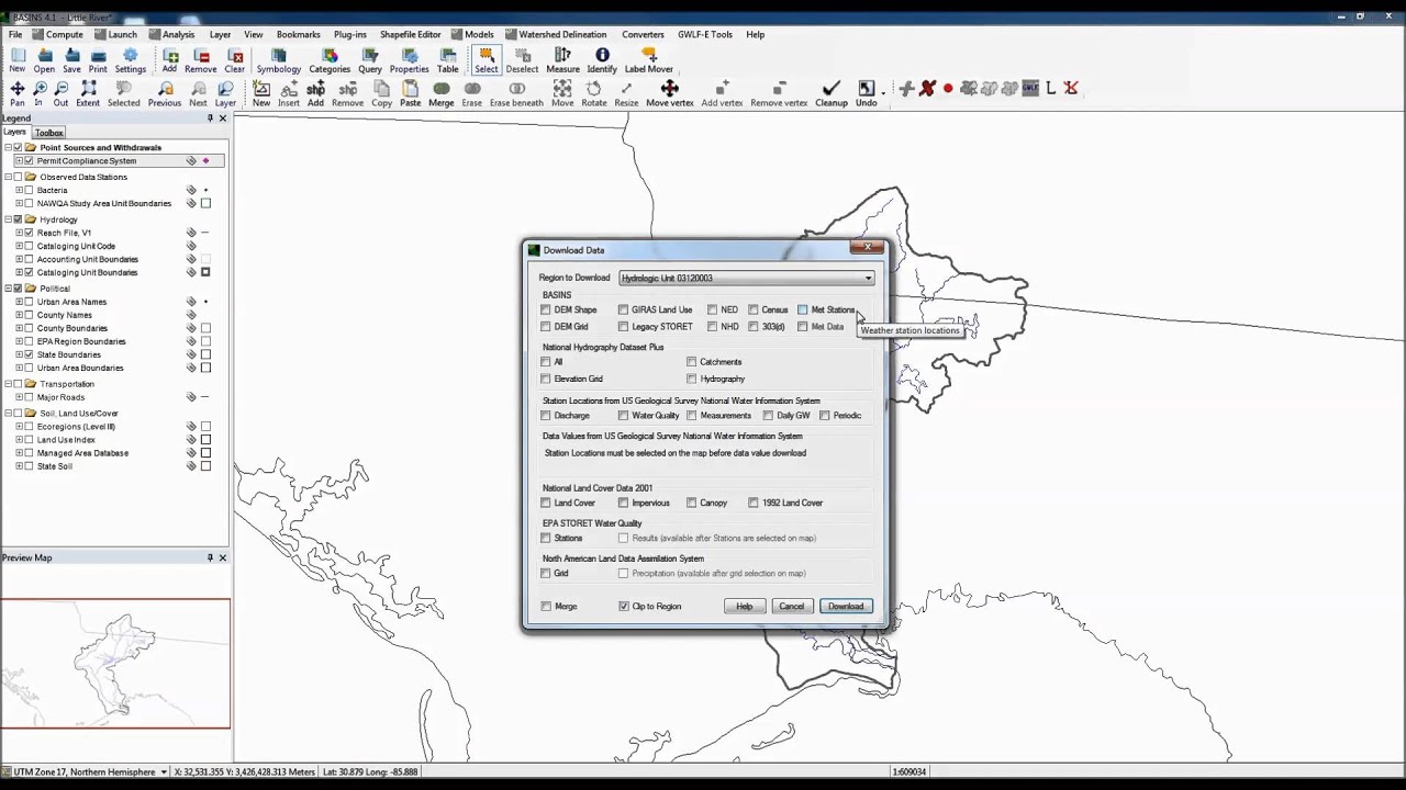 Tutorial:  Introduction to US EPA's BASINS GIS Tool