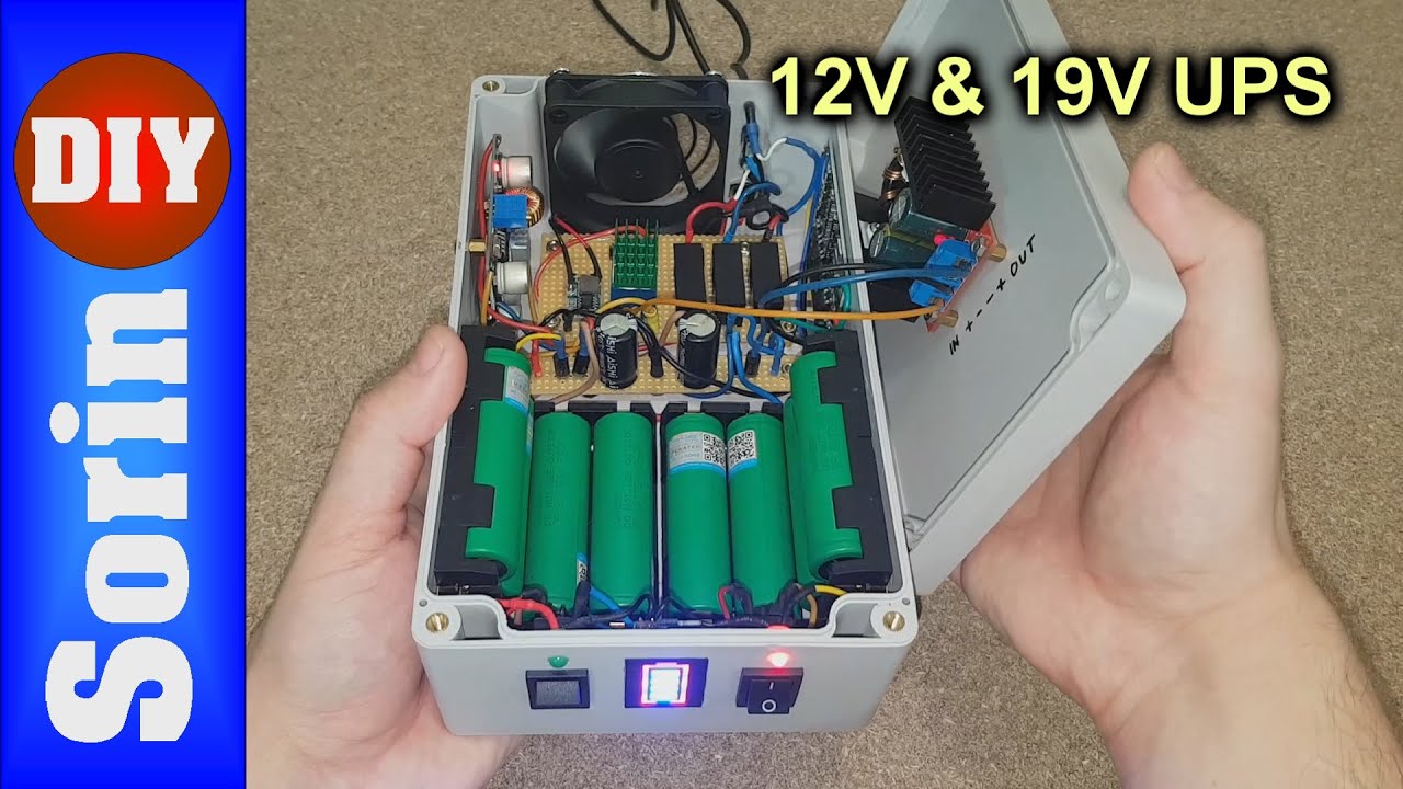 DIY UPS with 12V and 19V (for Asus router) part 2/3
