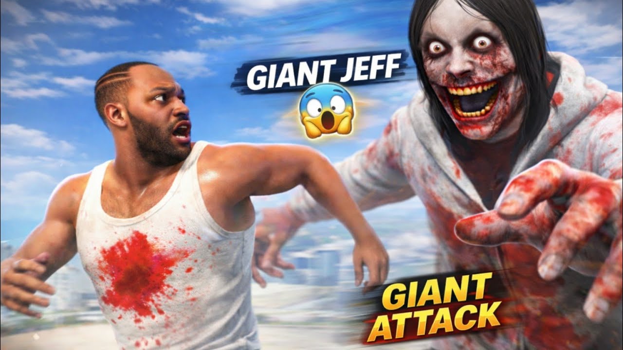 Franklin Fights the Giant Jeff The Killer 😱🔥 | Indian Bike Driving 3D Game