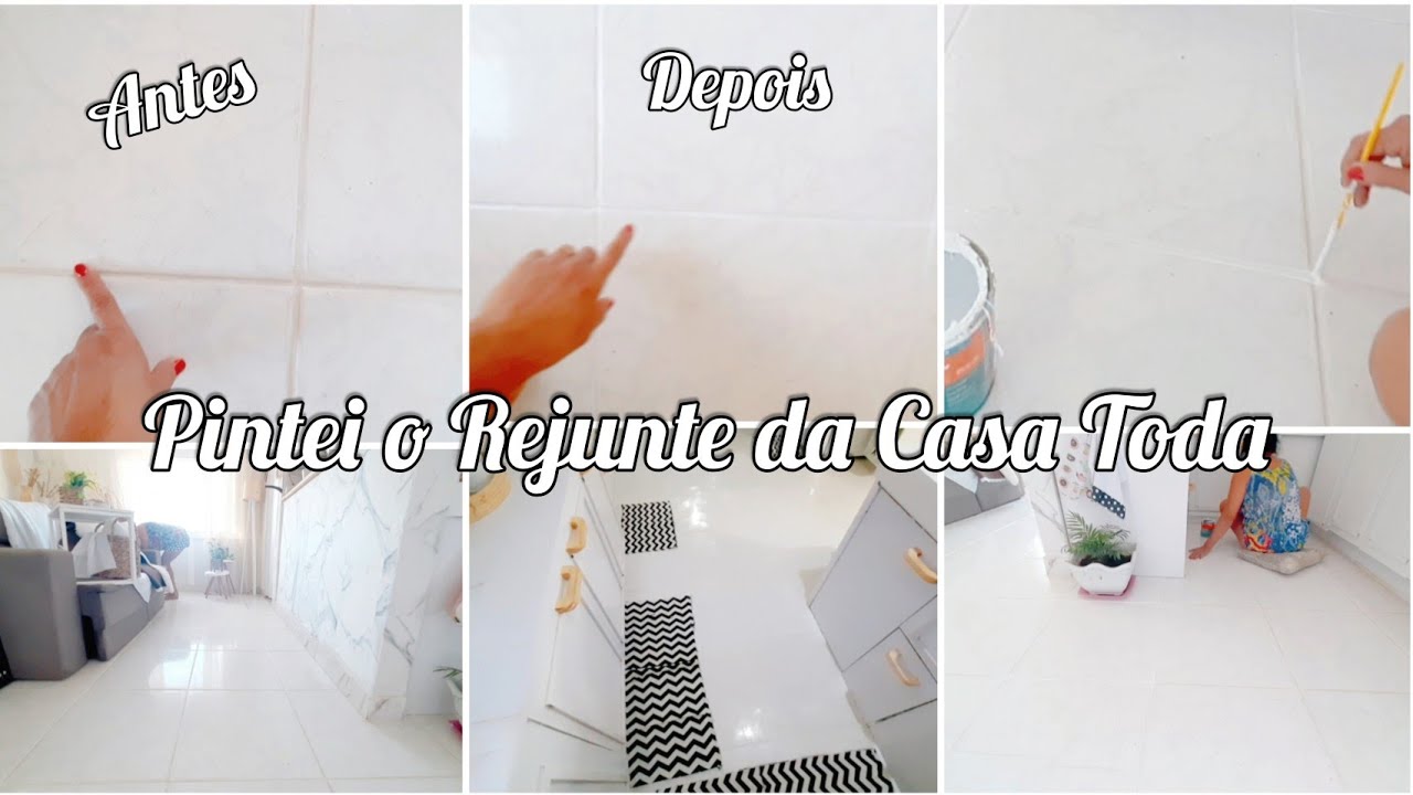 PINTEI O REJUNTE DA CASA TODA  FICOU INCRÍVEL
