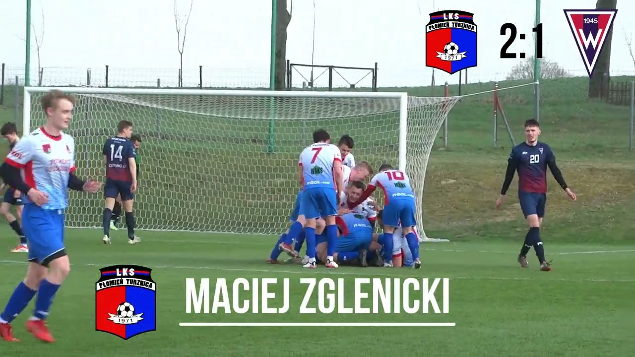 LKS Płomień Turznica - Warmia Olsztyn 4:2 - gole z meczu 22. kolejki Ligi Okręgowej, 23.04.2022 r.