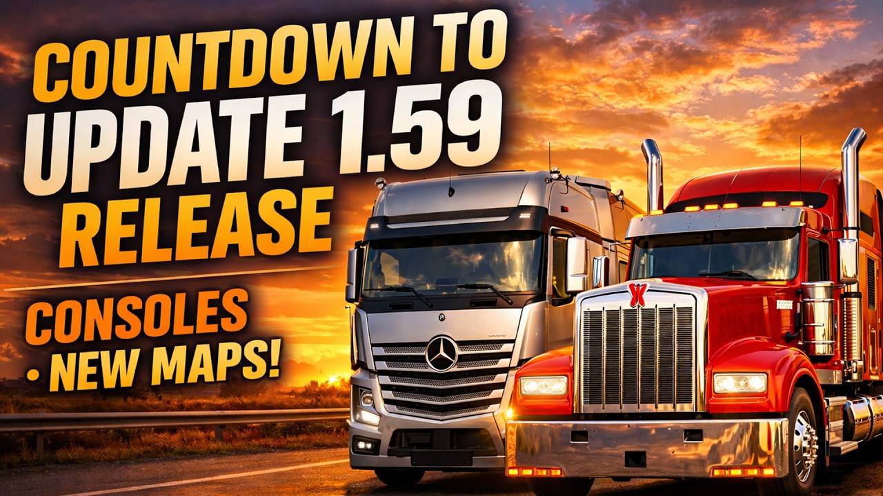 Обратный отсчет до обновления 1.59 для ETS2 и ATS — новый контент, план выпуска и многое другое.