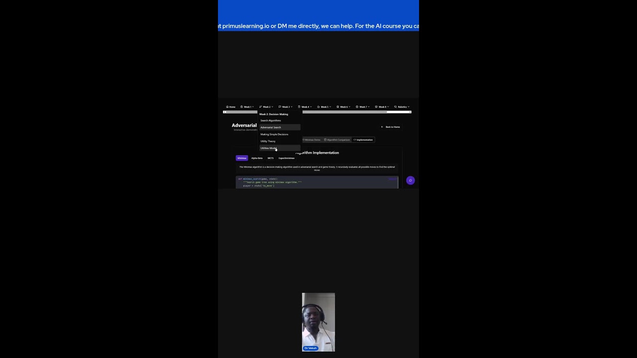 Advanced Artificial Intelligence - Live Lectures  📱