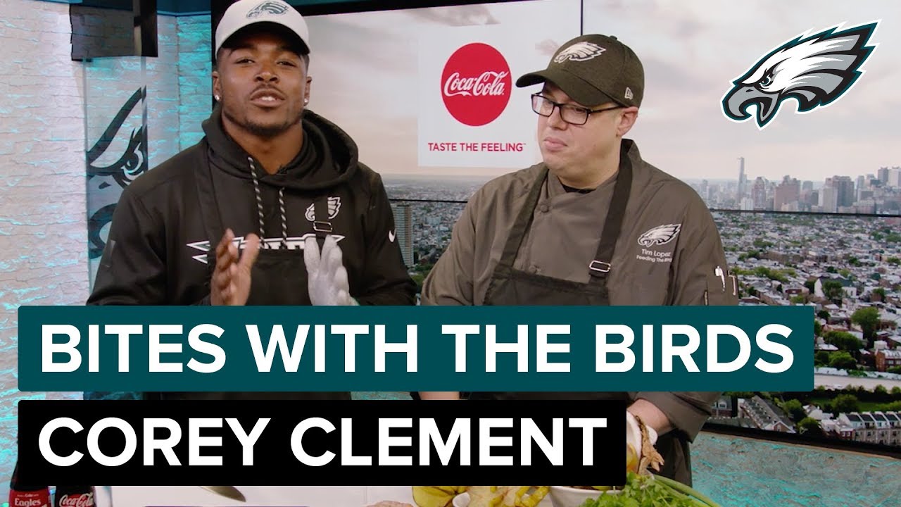 Bites With The Birds: Corey Clement Cooks Up Caribbean Shrimp Skewers | Philadelphia Eagles