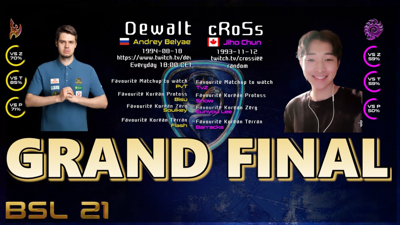 🏆BSL21 Grand Finals - Dewalt vs cRoSs - Protoss vs Zerg - Bo9 - StarCraft BroodWar + interviews