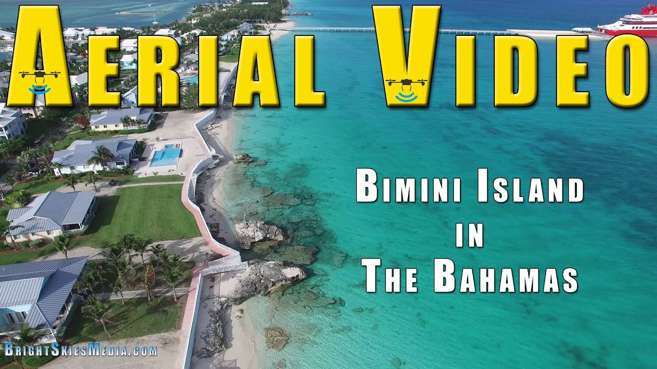 Aerial Video of Bimini Island, Bahamas.
