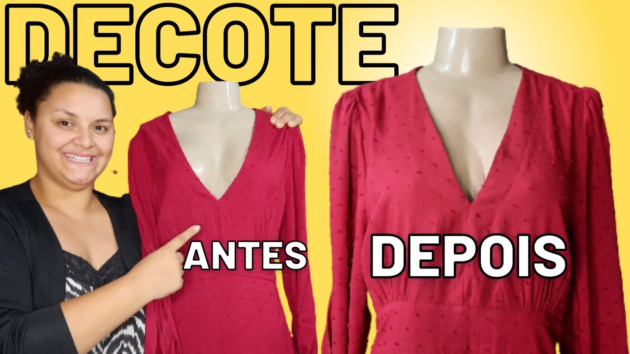 COMO DIMINUIR DECOTE de vestido e blusa
