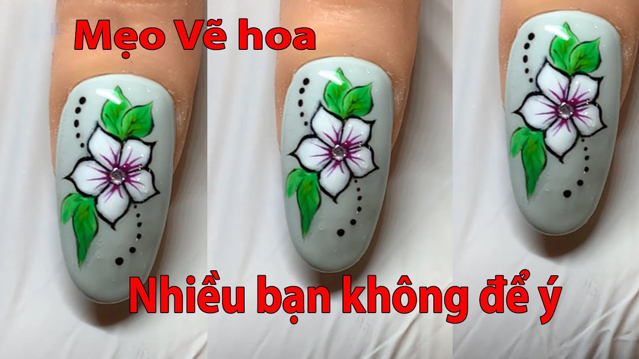 Easy Flower Nail For Beginner - Mẹo Để Canh Bông Hoa Tròn Đều