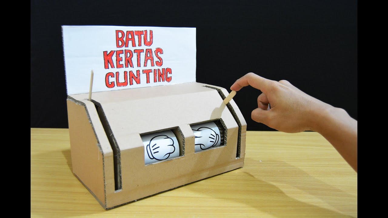 MENGAGUMKAN! DARI SELEMBAR KARDUS MENJADI MAINAN SUIT BATU GUNTING KERTAS