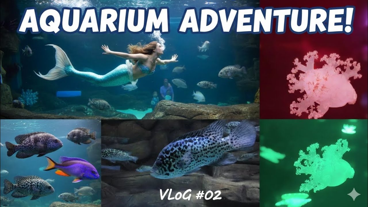 AQUARIUM PARADISE with Ami & Mu✨  | Vlog#2 | India's longest underwater tunnel experience 🐠🧜🏻‍♀️🫧 