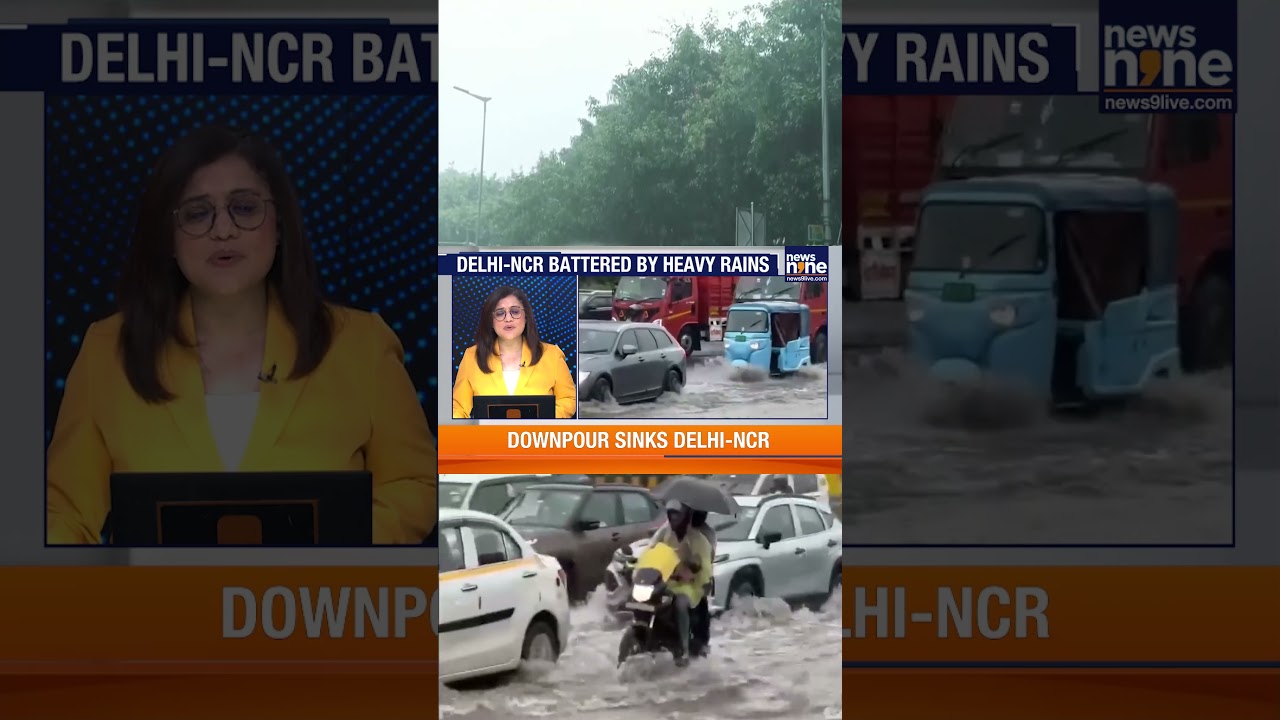 Delhi-NCR Rain Fury: Waterlogging, Traffic Chaos Across Capital Region | News9