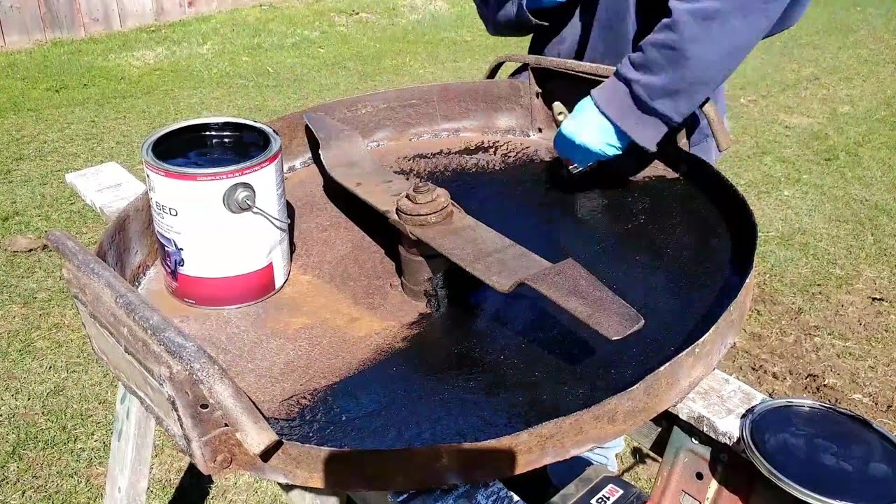 PRESERVATION NOT RESTORATION!!!! TRUCK BED LINING AND PAINTING GRAVELY MOWER DECK